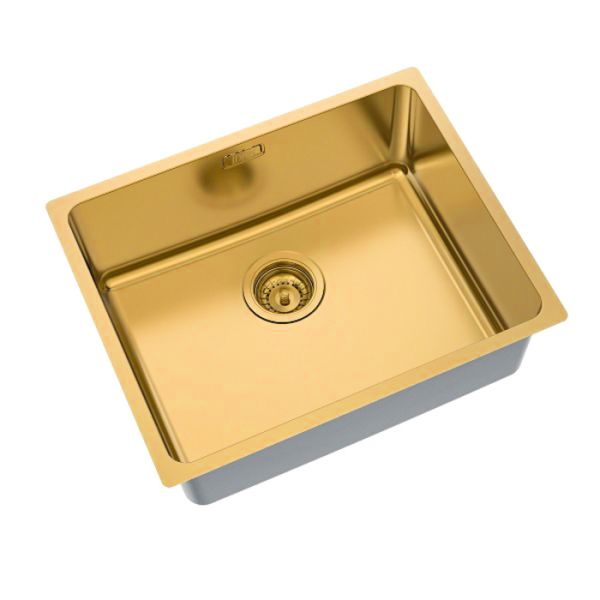 Кухонная мойка IDDIS Edifice EDI54B0i77 из нержавеющей стали, 50-55см универсальный монтаж, матовое золото